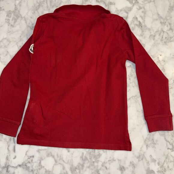 Moncler Red Kids Polo with Logo & Stripe Detail 3Y - Picture 7 of 8